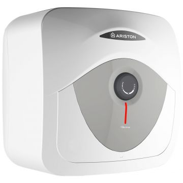 Boiler electric Ariston Andris RS 15 EU, 15 l, 1200 W, Led iluminat, Protectie electrica IPX1, Montare deasupra chiuvetei, Reglaj extern de temperatura