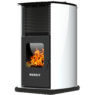 Centrala termosemineu pe peleti Burnit Advant Novation White 25 kw, echipata cu pompa de circulatie, vas de expansiune, automatizare, suprafata pana la 160 metri patrati