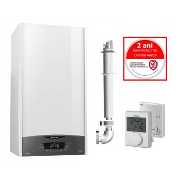 Centrala termica in condensare Ariston CLAS ONE+ WIFI 24 KW pentru incalzire si preparare ACM, kit evacuare inclus