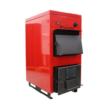 Pachet Centrala pe combustibil solid Fornello Eco Energy WB 35 kW, Calorifere Aluminiu Fornello Alvo, Boiler Termoelectric, Vas Expansune, Pompa si Fitinguri Montaj