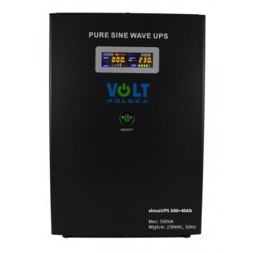 UPS Sursa de alimentare de urgență sine UPS 500 12V + 40Ah Aku montare pe perete