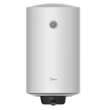 Boiler electric Midea D100-15FG, Cilindric, 100l, 1500W, indicator temperatura, rezervor emailat, montaj vertical (Alb)