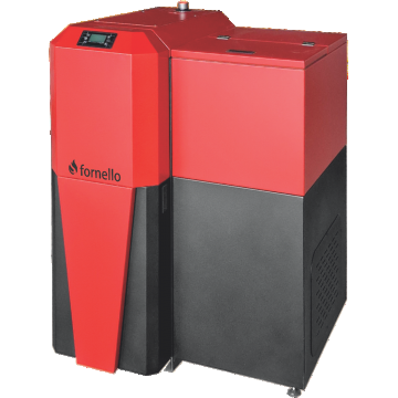 Centrala mixta Lemn/Pelet Fornello Tera 28 kW, aprindere automanta la peleti, buncar peleti 95 kg, creuzet din fornta, curatarea facila, recomandat pentru 180 mp