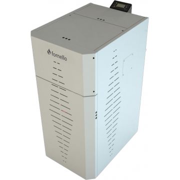 Centrala pe peleti Fornello INCANTO COMPACT 25 kW, pompa electronica, vas expansiune, arzator inox, grup de siguranta, sistem de curatare MECANICA a creuzetului si drumurilor de fum, culoare alb
