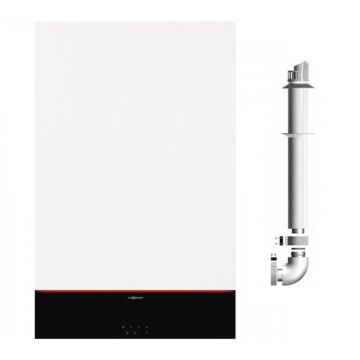 Centrala termica Viessmann Vitodens 050 19 Kw model B0KA, in condensatie, pe gaz/GPL, control internet, model nou, kit de evacua