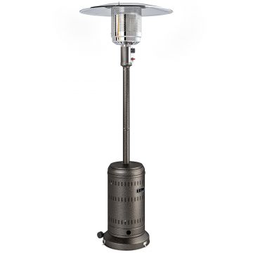 Outsunny Încălzitor de Exterior de 11 KW Reglabil, cu Roți 82 x 82 x 223 cm, Maro Închis | Aosom Romania