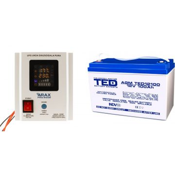Pachet UPS Sinus pro 800E si Acumulator 12V 100Ah Gel Deep Solar 678b9a8e9dc0d