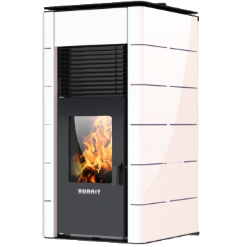 Termosemineu pe peleti Burnit Concept New Swan White 13 kW