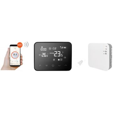 Termostat ambient centrala termica / incalzire in pardoseala COMFORT WT-20 radio WIFI Compatibil Google Home Amazon Alexa