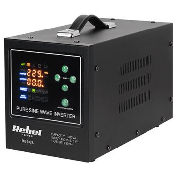 UPS centrale termice, 1000VA, 700 W, 12V DC, unda sinusoidala pura + Acumulator LiFePo4 12V 100Ah 675c23e2ef8ff