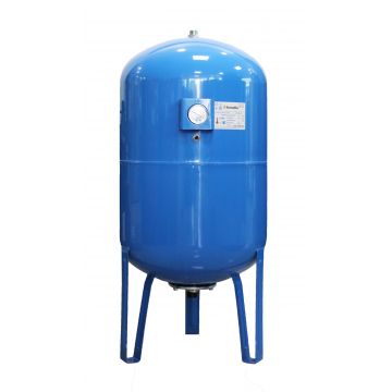 Vas expansiune pentru hidrofor Fornello 100 litri, vertical, cu picioare si manometru, culoare albastru, presiune maxima 10 bar, membrana EPDM