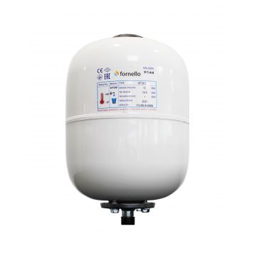 Vas expansiune sanitar Fornello 8 litri, vertical culoare alb, presiune maxima 10 bar, membrana EPDM