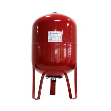 Vas expansiune termic Fornello 80 litri, vertical, cu picioare, culoare rosu, presiune maxima 10 bar, membrana EPDM