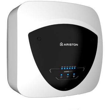 Boiler electric Ariston Andris Elite WiFi 30 5 EU, 30l, 1500W, butoane soft touch, control vocal, clasa energetica A, Montare deasupra chiuvetei,