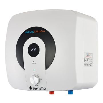 Boiler electric  Fornello AQUACALDA ECO, 15 Litri, montaj deasupra chiuvetei,  2000 watt, reglaj extern al temperaturii, poliuretan expandat, grad de protecție IPX4, dimensiuni compacte si afisaj digital