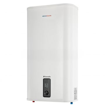 Boiler electric Fornello AQUACALDA Flat , 100 Litri, 2000 watt, reglaj extern al temperaturii, poliuretan expandat, montare Verticala sau Orizontala, grad de protecție IPX4, anod de magneziu si afisaj digital