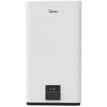 Boiler electric Midea D100-20ED6, seria Salute, model Double Tank, volum 100L, control electronic, Supapa de siguranta de reducere a presiunii, protectie supraincalzire, Wifi