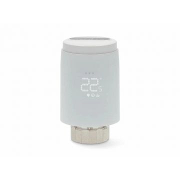 cap termostat smart pentru radiator nedis, 2x aa, lcd, android / ios, zigbee 3.0