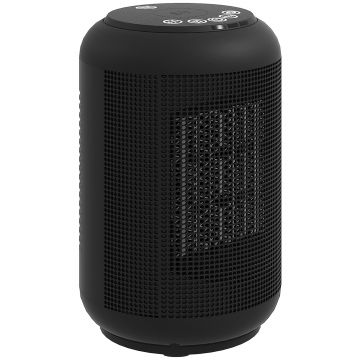 HOMCOM Încălzitor electric cu 3 moduri și temporizator 24h, 14x14x21.5 cm, Negru | Aosom Romania