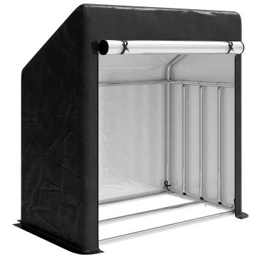 Outsunny Suport de Lemne de Exterior din Oțel cu Acoperire Impermeabilă 100x60x110 cm | Aosom Romania