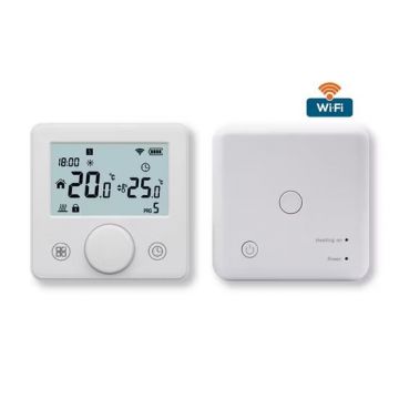 Termostat Centrala Termica inteligent WIFI control Vocal Wirelress Tuya, Histerezis 0.1 Grade, Volt Romania