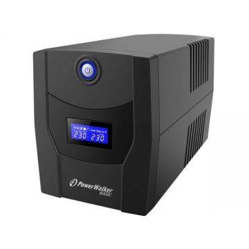 UPS line interactiv 1500VA/900W, afisaj LCD, iesire 4xSchuko, baterie 2x12V/7.2Ah Powerwalker