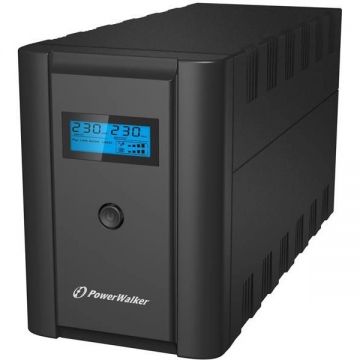 UPS line interactiv 2000VA/1200W, iesire 4xShuko, baterie 2x12V/9Ah Powerwalker