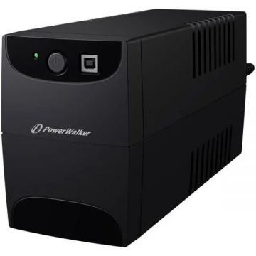 UPS line interactiv 850VA/480W, iesire 2xShuko, baterie 12V/9Ah Powerwalker