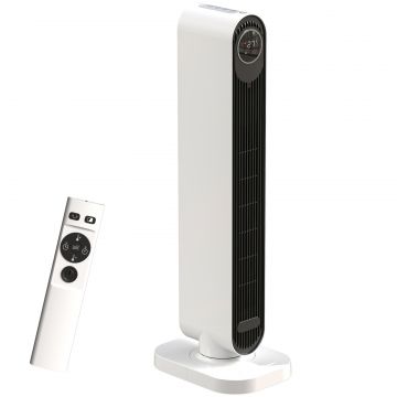 incalzitor Electric cu Ventilator 2000W cu Telecomanda 30x22x82,5 cm, Alb