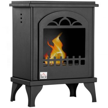 semineu Bioetanol - Metalic, Ardere 3h, 41 25 54 cm Negru