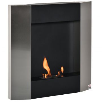 Semineu Bioetanol pentru Perete Rezervor de 0,7L Acoperire 20m² 72x11x72cm
